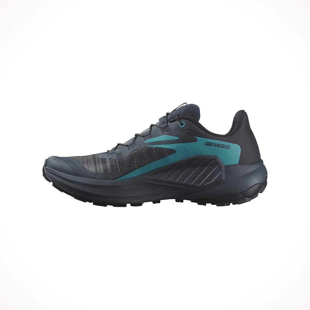 Product image: Salomon Genisis Carbon Tahitian Tide Quiet Shade Mens 2024, shown from the left side profile.