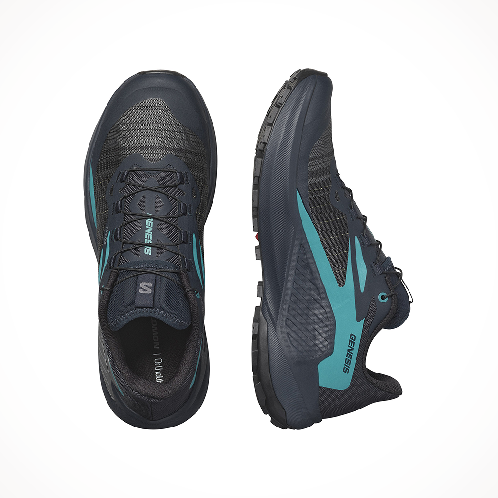 Product image: Salomon Genisis Carbon Tahitian Tide Quiet Shade Mens 2024, shown as a pair.
