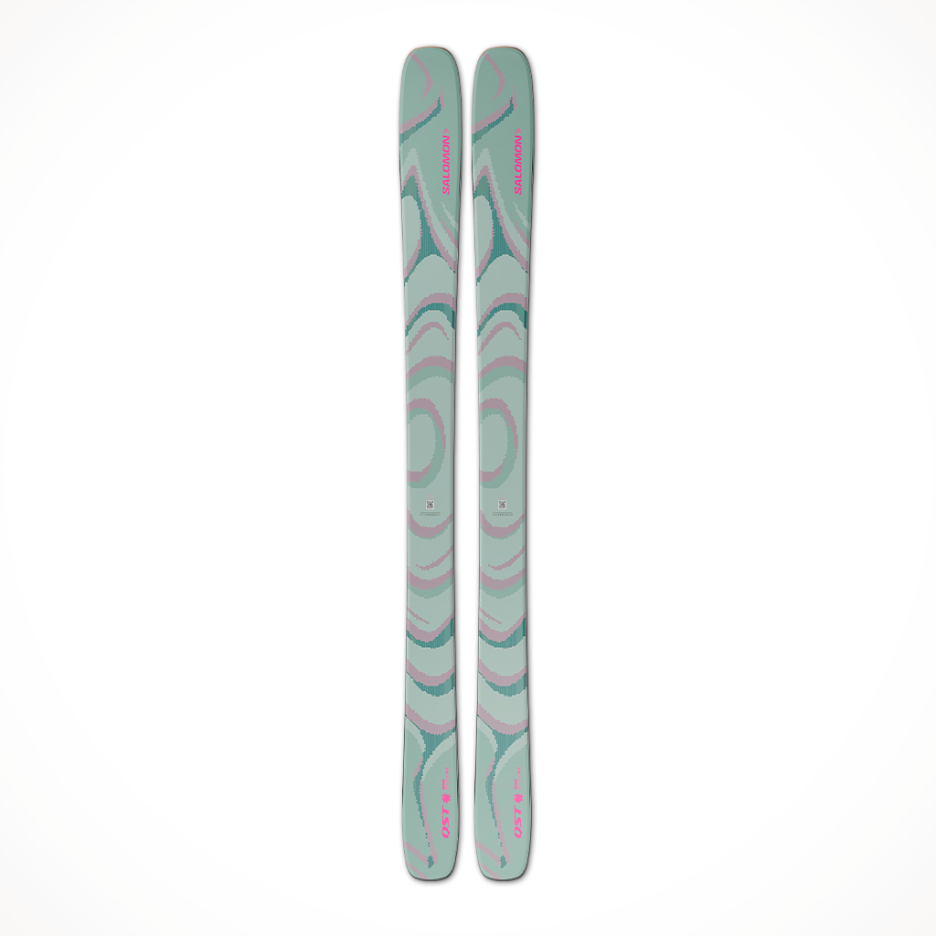 Product image: Salomon QST 100 Iceberg Green 2025 Topsheet.