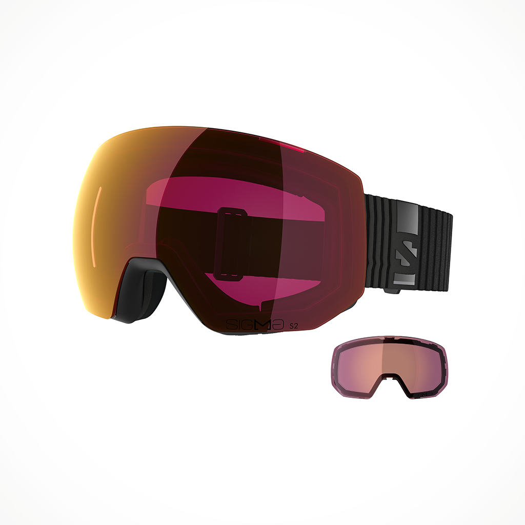 Product image: Salomon RADIUMPROSIGMA Black Poppy Red extralens.