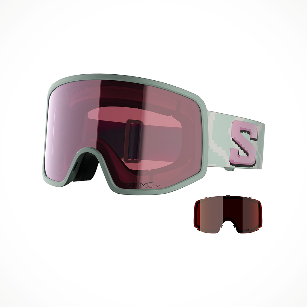 Product image: Salomon SENTRYPROSSIGMA Iceberg Green QST Silver Pink extralens.