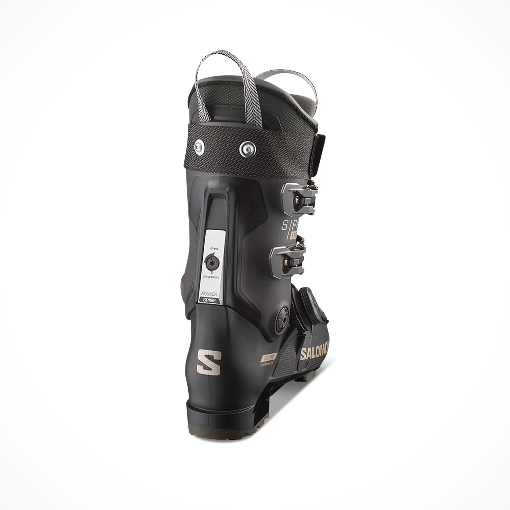 Salomon SPro Supra BOA 110 GW Black Beluga Titanium Ski Boots 2024 Rear.jpg