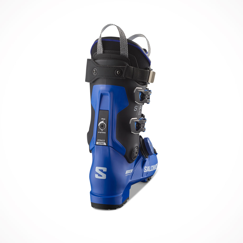 Product image: Salomon S Pro Supra BOA 130 GW Race Blue Black White Ski Boots 2024 Rear.