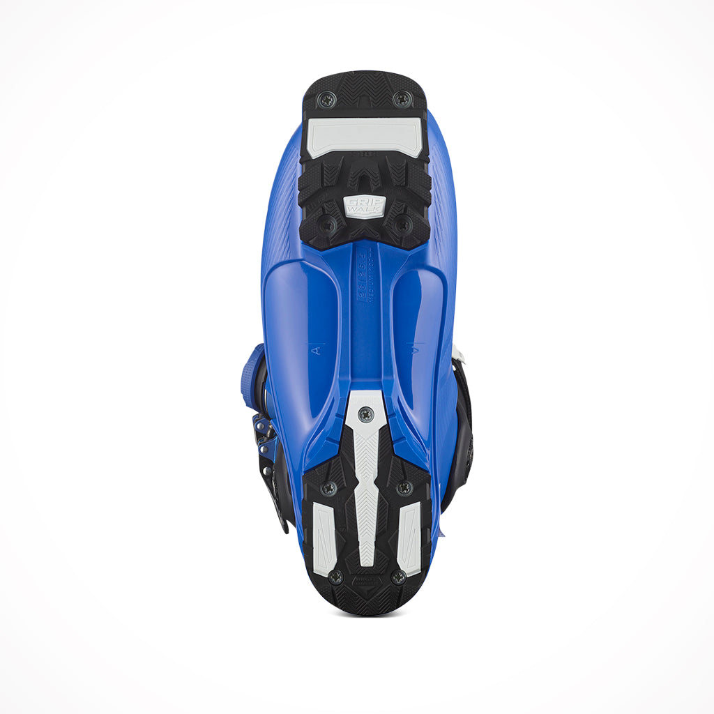Product image: Salomon S Pro Supra BOA 130 GW Race Blue Black White Ski Boots 2024, showing the outsole tread pattern.