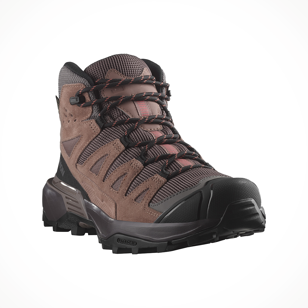 Product image: Salomon ULTRA 360 LTR MID GTX Peppercorn womens 2025, shown from a three-quarter angled view.