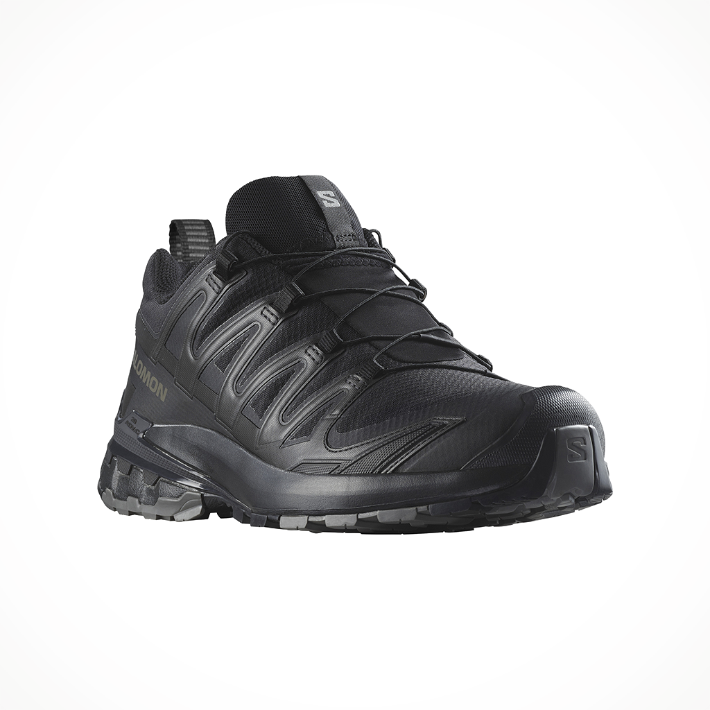 Product image: Salomon XA PRO 3D V9 GTX Black Phantom Pewter mens 2025, shown from a three-quarter angled view.