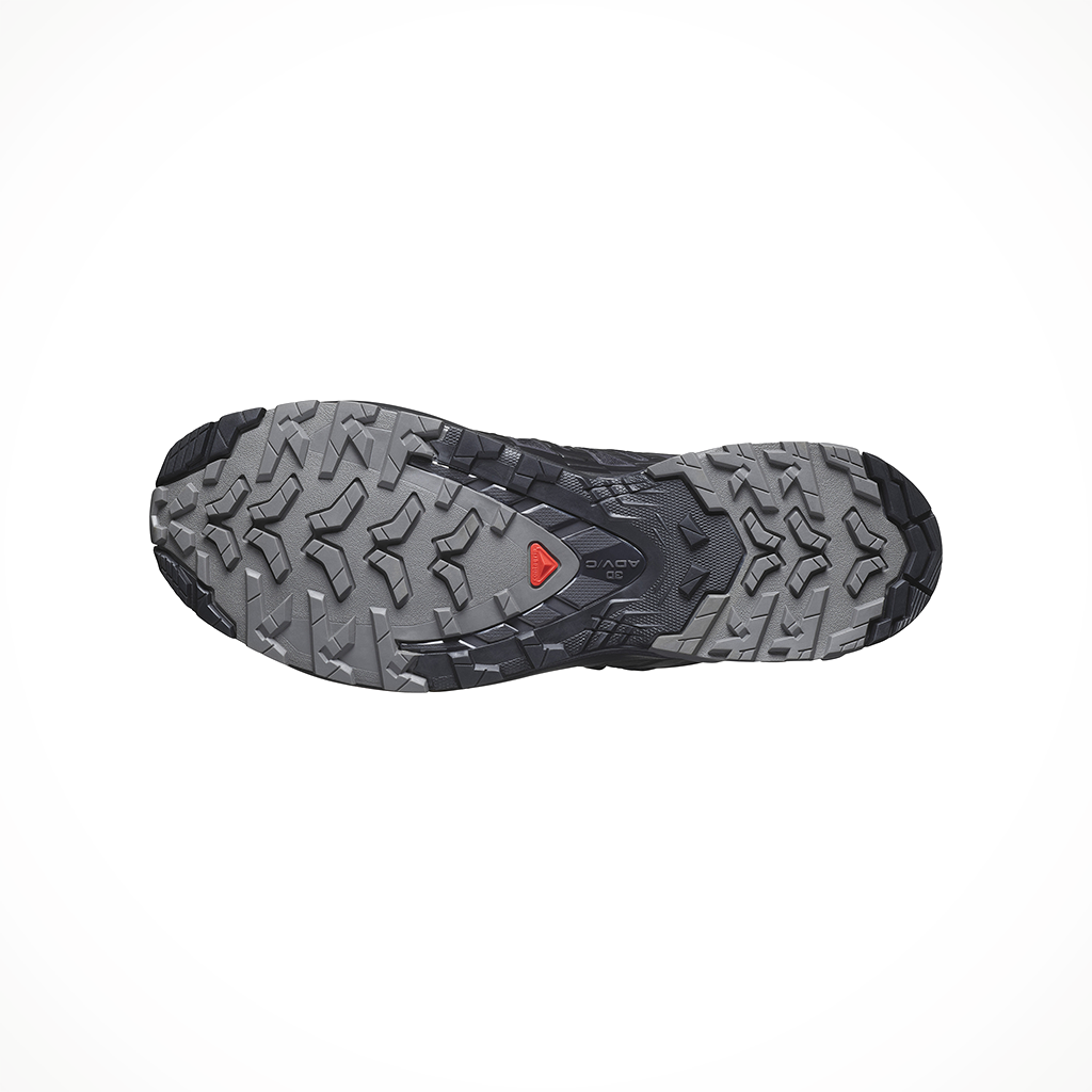 Product image: Salomon XA PRO 3D V9 GTX Black Phantom Pewter mens 2025, showing the bottom view.