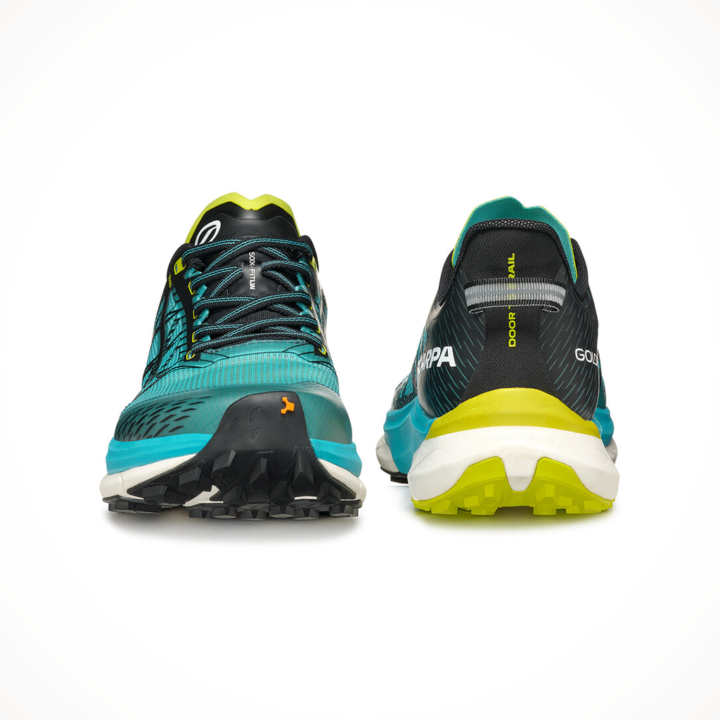 Product image: Scarpa Golden Gate ATR 2 Azure Lime Mens 2024, shown as a pair.