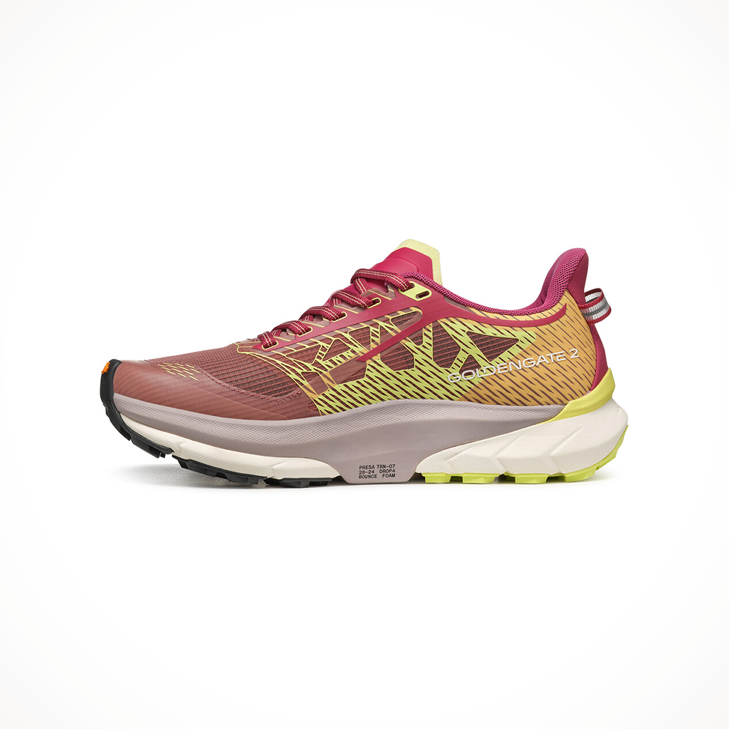 Product image: Scarpa Golden Gate ATR 2 Velvet Rose Bright Green WO Mens 2024, shown from the left side profile.