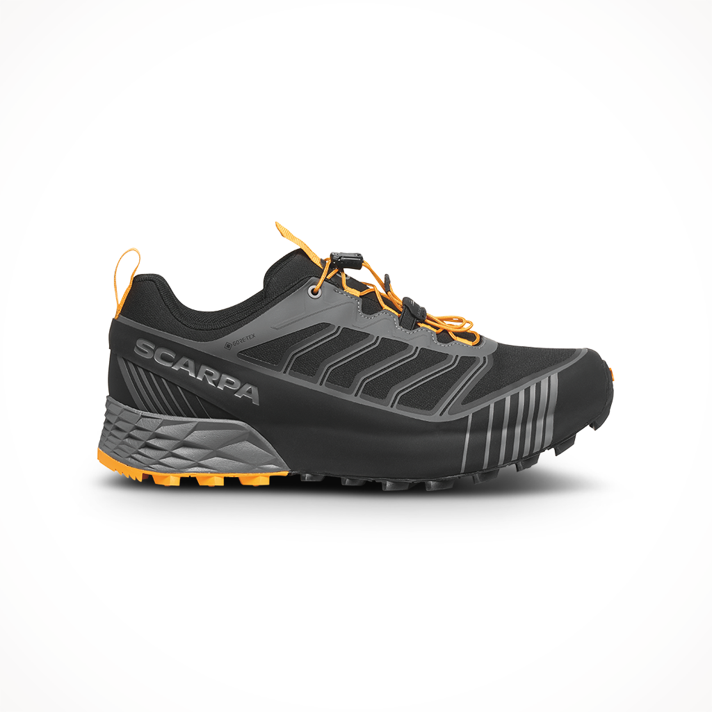 Product image: Scarpa RIBELLERUN 2 GTX Dark Gray Saffron Mens 2025, shown in primary marketing view.