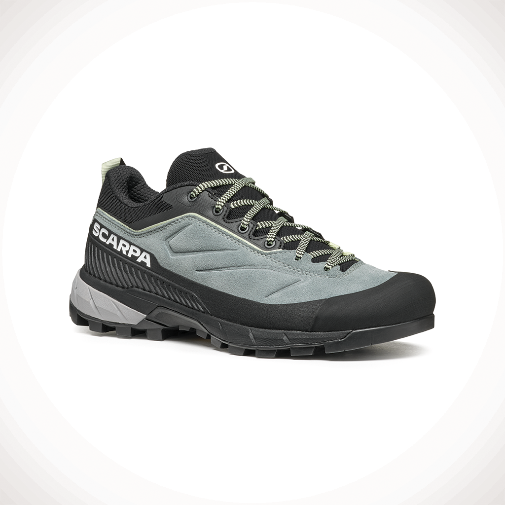 Product image: Scarpa Rapid XT Conifer Sunny Lime Womens 2025, shown from a three-quarter angled view.