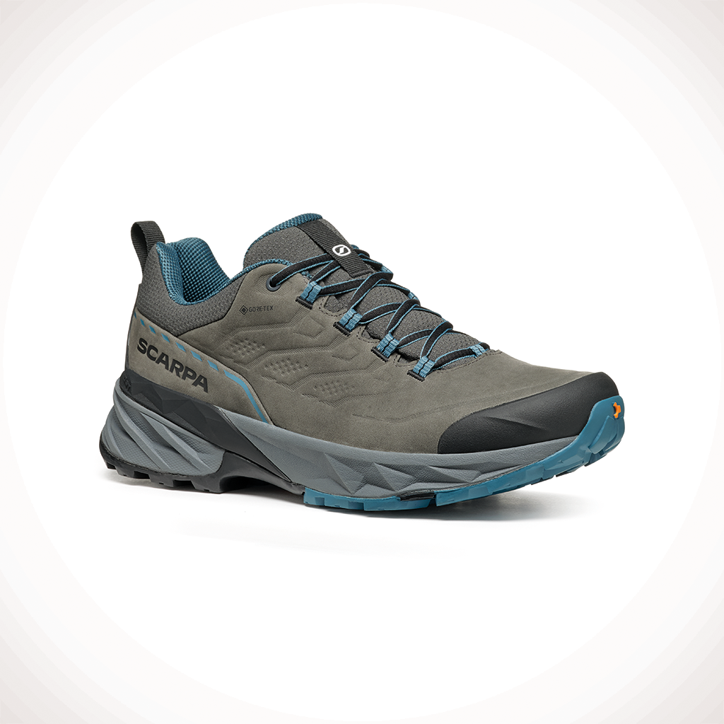 Product image: Scarpa Rush 2 Pro GTX Titanium Ocean Mens 2025, shown from a three-quarter angled view.