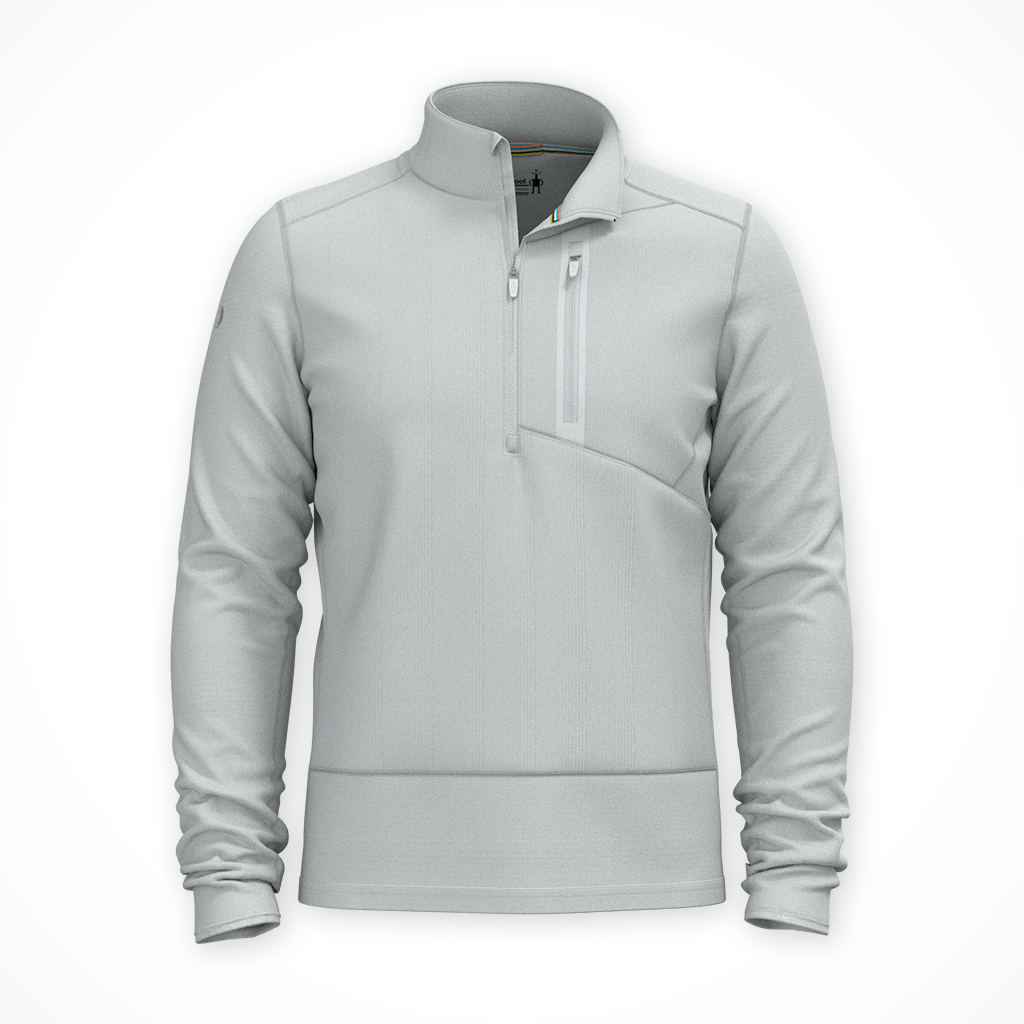 Product image: Smartwool Active Fleece hlf Zip stm grey Mens 25, shown in primary marketing view.