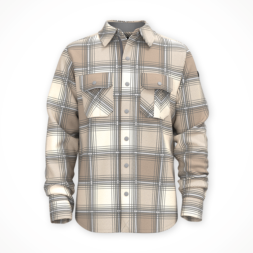 Product image: Smartwool Anchor Line Shirt Jckt almnd Pld mens 25, shown in primary marketing view.