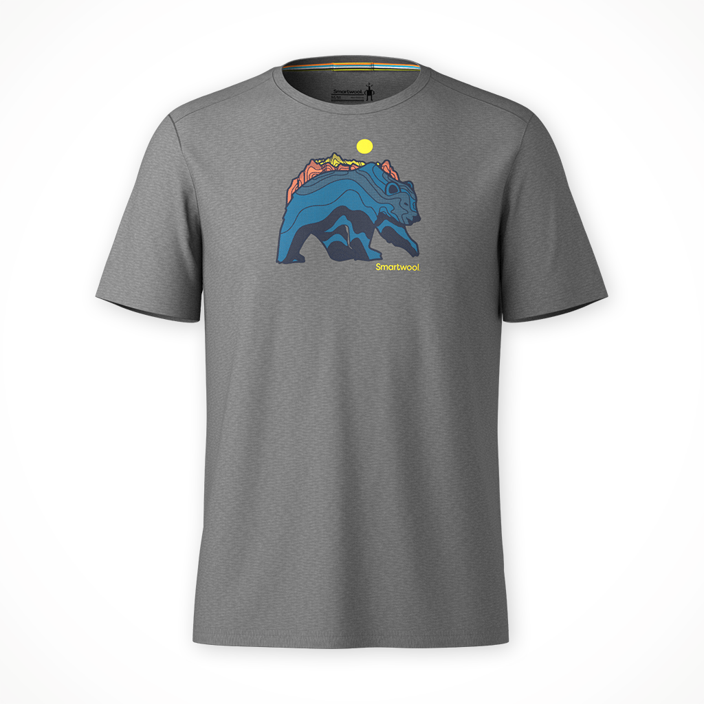 Product image: Smartwool Bear S Trata Active Short Sleeve Tee Light Gray Heather unisex 2026, shown in primary marketing view.