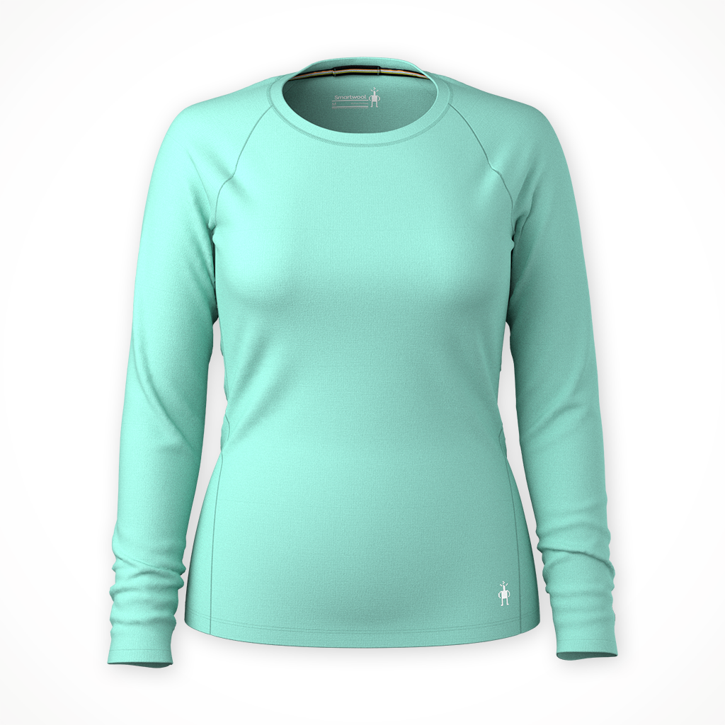 Product image: Smartwool Classic All Season merino Base layer Crew Pacific Blue womens 2026, shown in primary marketing view.