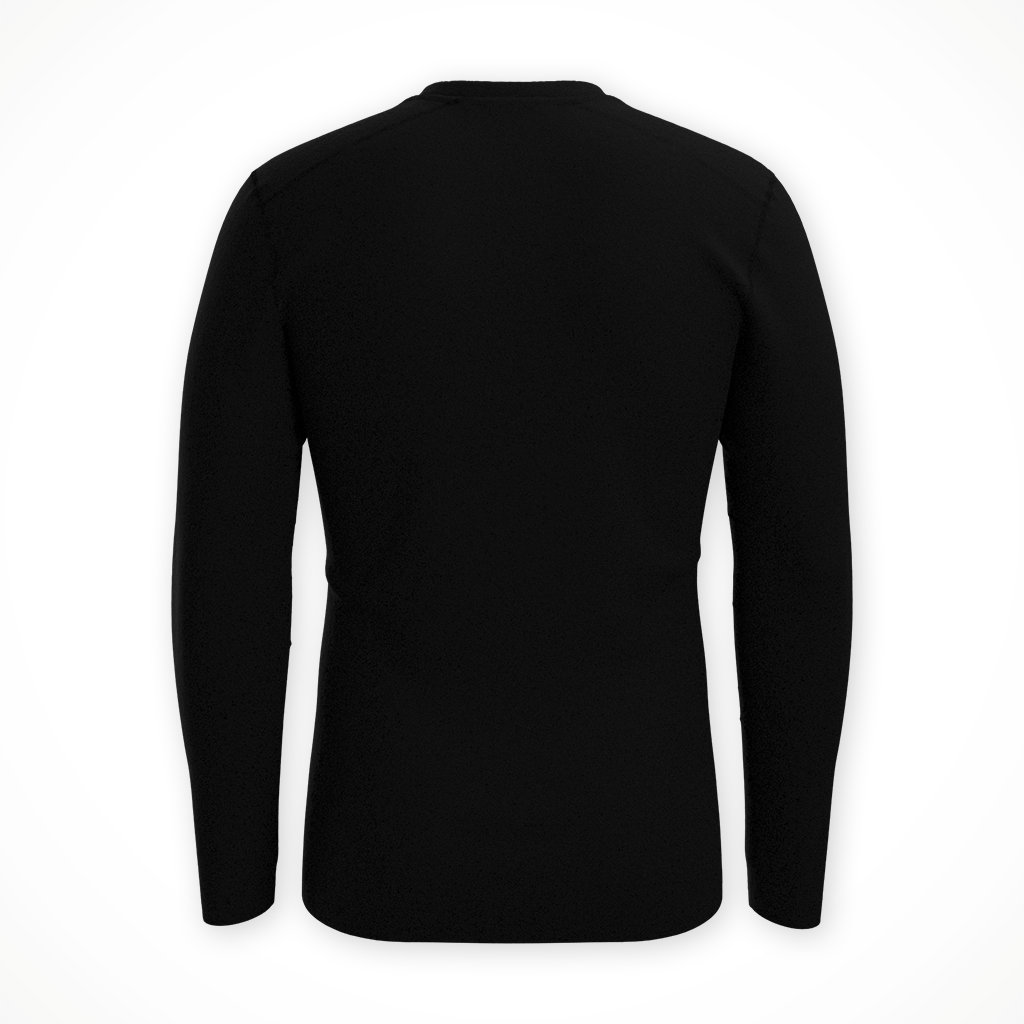 Product image: Smartwool Classic Therm Merino crew blk mens 25, shown from the back.