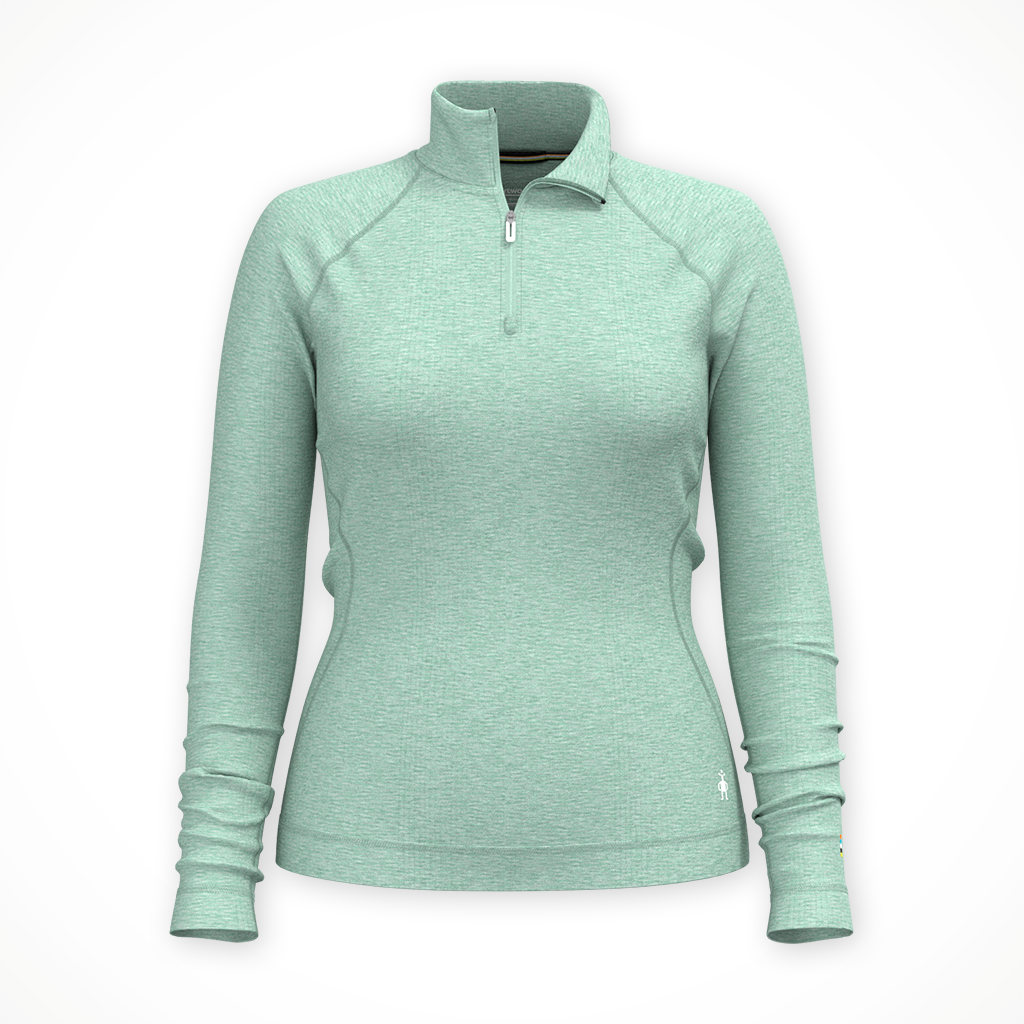 Product image: Smartwool Clsc therm mer q zip arc Gr wom 25, shown in primary marketing view.