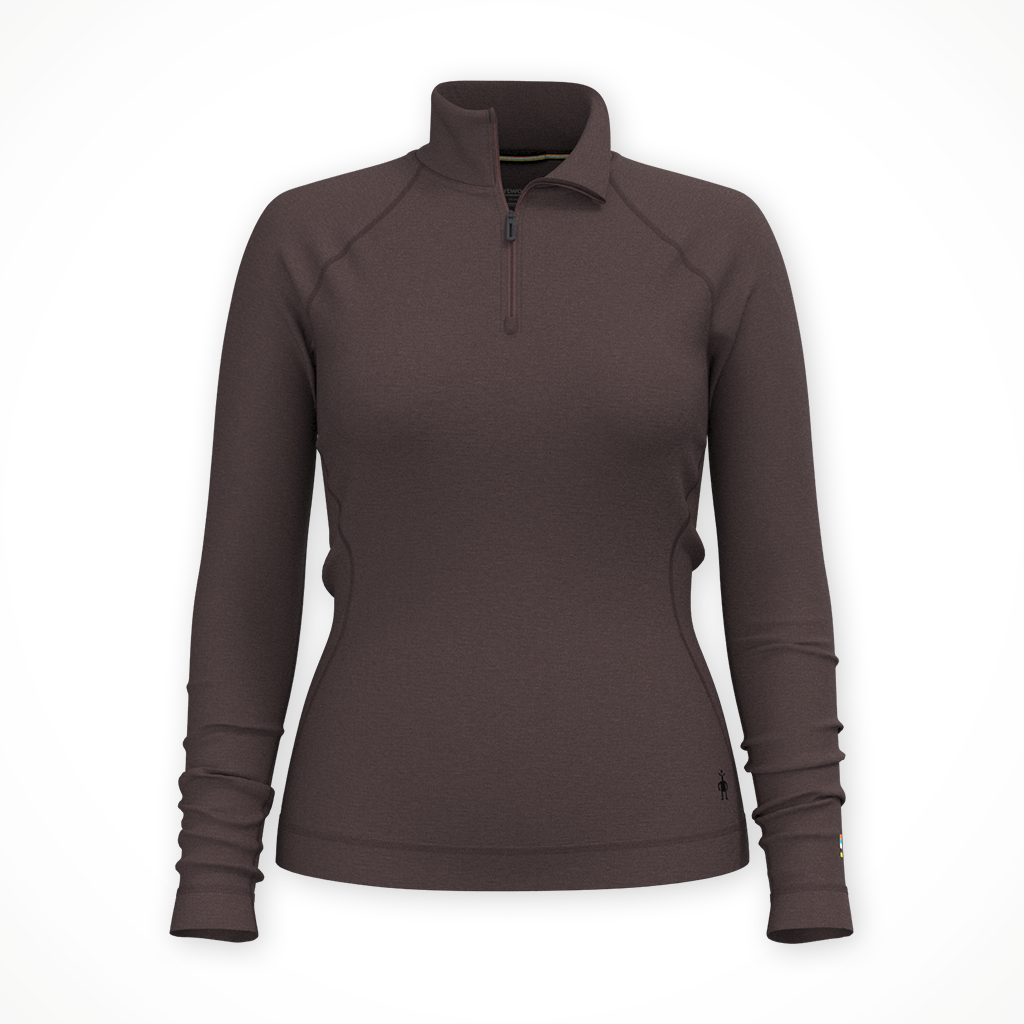 Product image: Smartwool Clsc therm mer q zip mink h wom 25, shown in primary marketing view.
