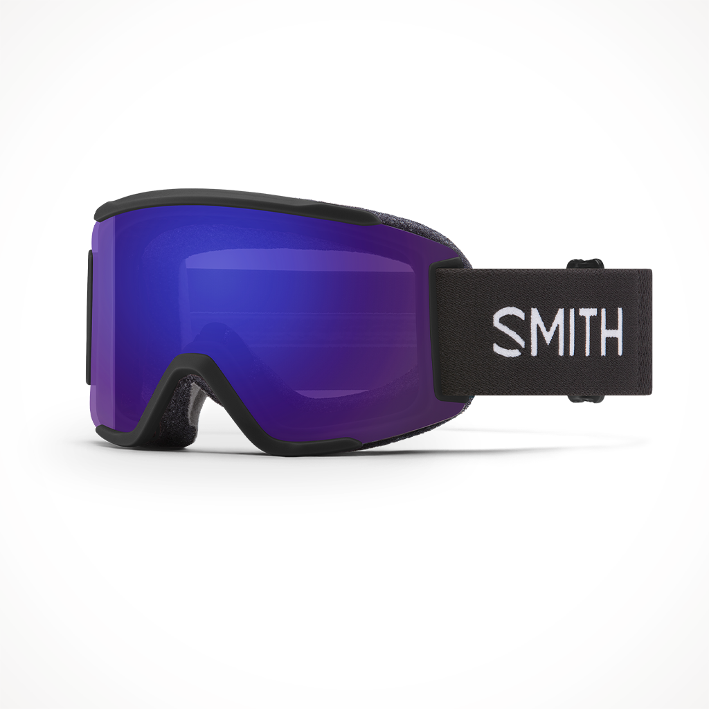 Product image: Smith Squad S 2023 Snow Goggle Black Chromapop Everyday Violet Mirror.
