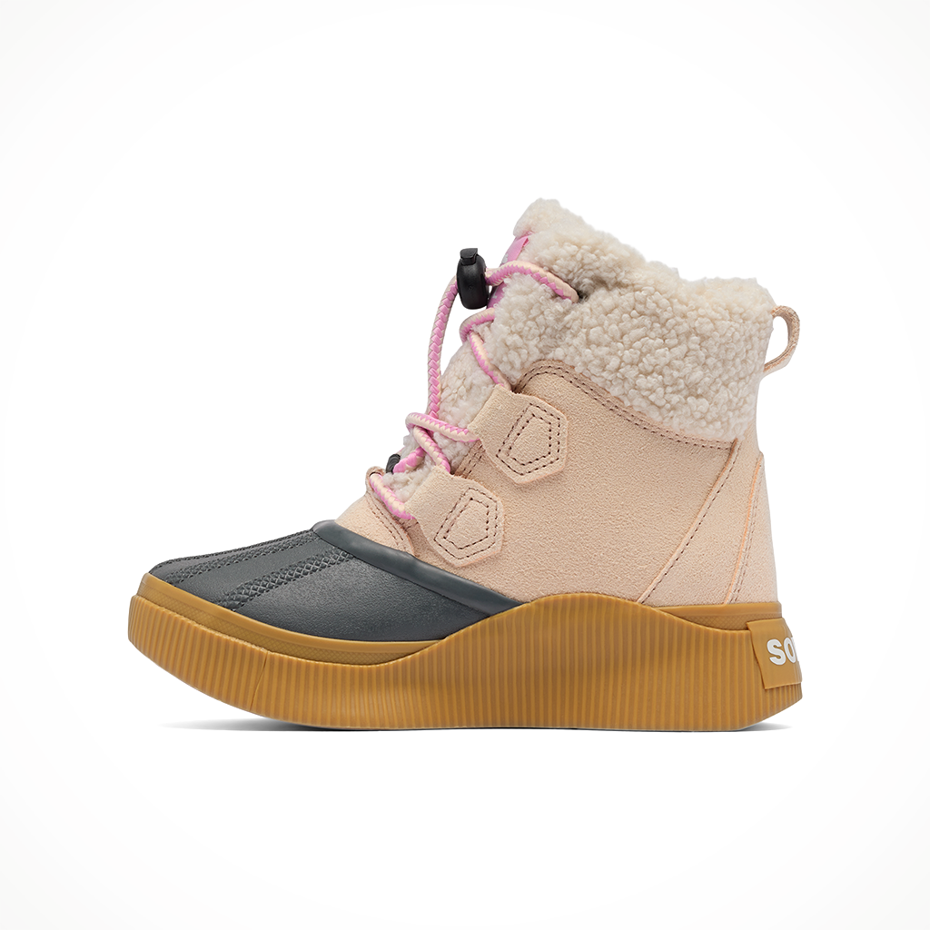 Product image: Sorel Out N About IV C Hillz WP Pearlescent kids 25, shown from the left side profile.