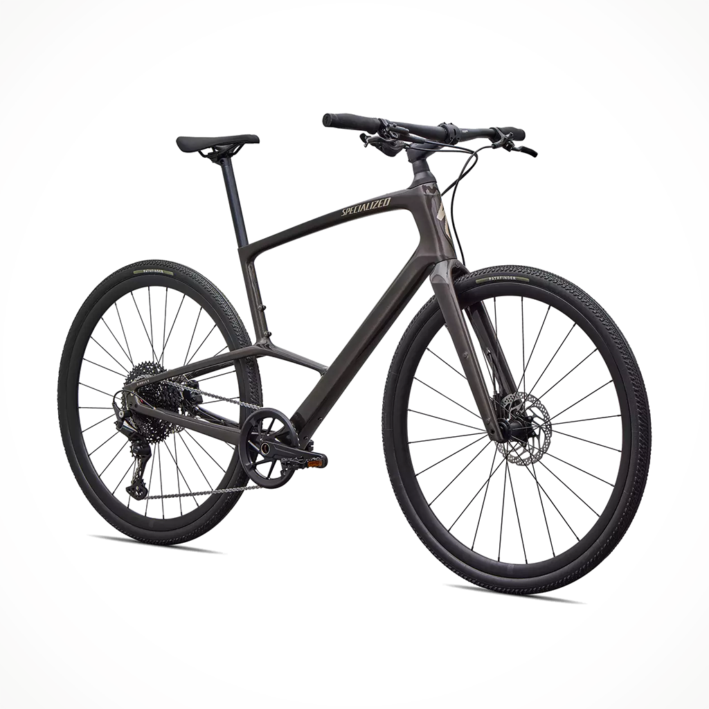 Product image: Specialized Sirrus X 5 Gloss Warm smoke 2026, shown from a three-quarter angled view.