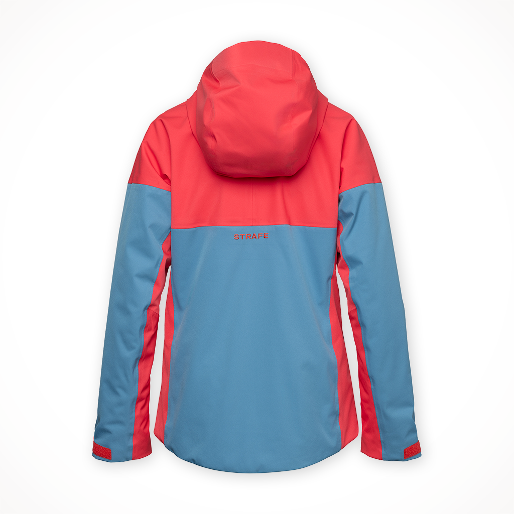 Product image: Strafe Cloud 9 Jacket Blue Steel Womens 2024, shown from the back.