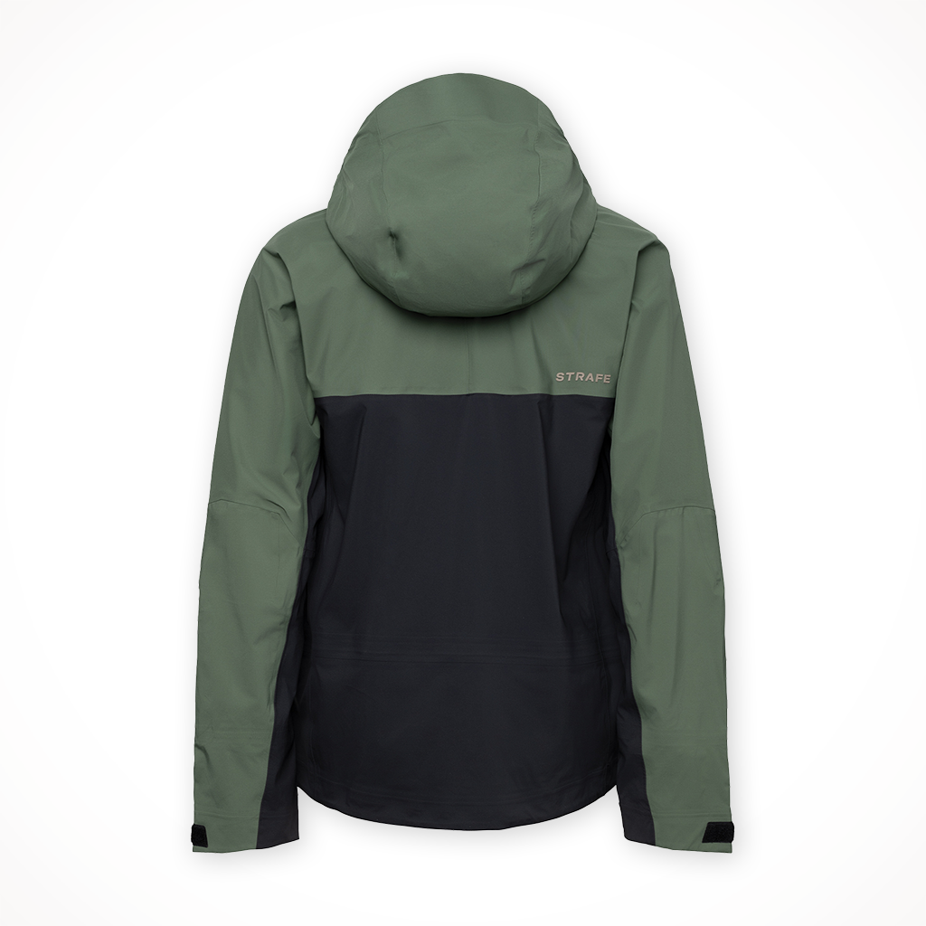 Product image: Strafe Pyramid Jacket Thyme Mens 2024, shown from the back.