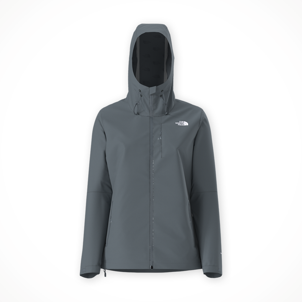 Product image: TNF Alta Vista Rain Jacket Granite Grey Womens 2026, shown in primary marketing view.