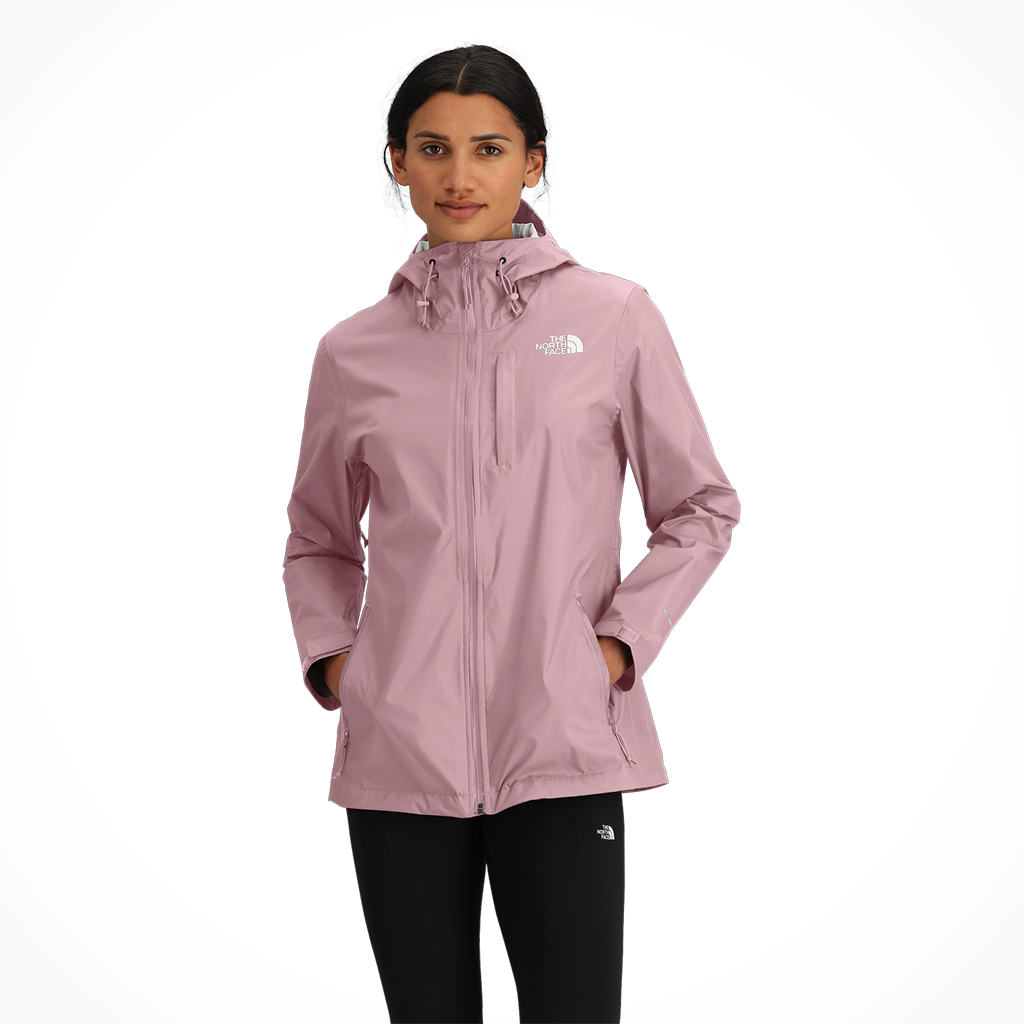 Product image: TNF Alta Vista Rain Jacket Metal Pink Womens 2026 alt1.