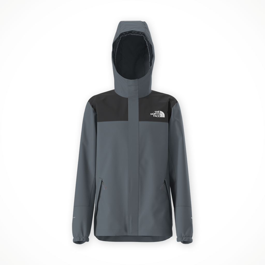 Product image: TNF Antora Rain Jacket Granite Grey kids 2026, shown in primary marketing view.