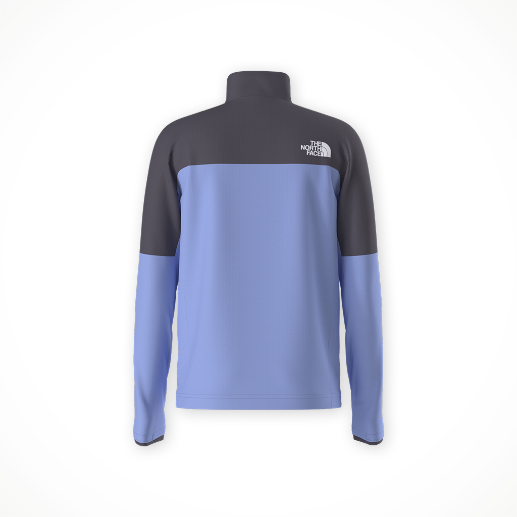 Product image: TNF Hike Mid Layer F Ull Zip Endless Dusk Periwinkle Kids 2026, shown from the back.
