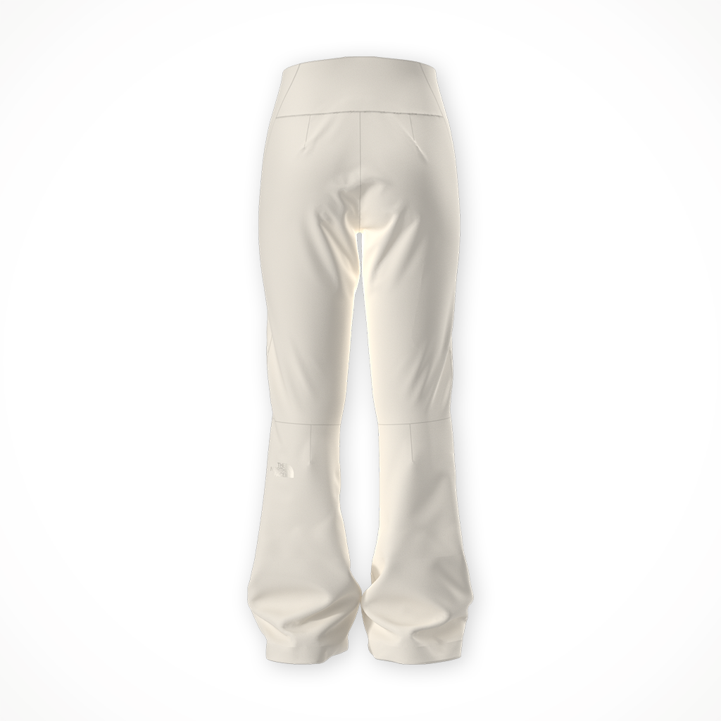 Product image: TNF Snoga Pant White Dune womens 2025, shown from the back.