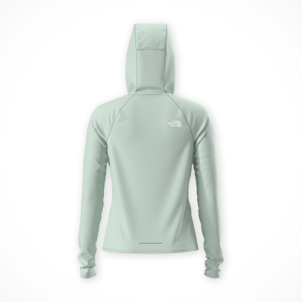 Product image: TNF Sunriser Hoodie Opal Frost Womens 2026, shown from the back.
