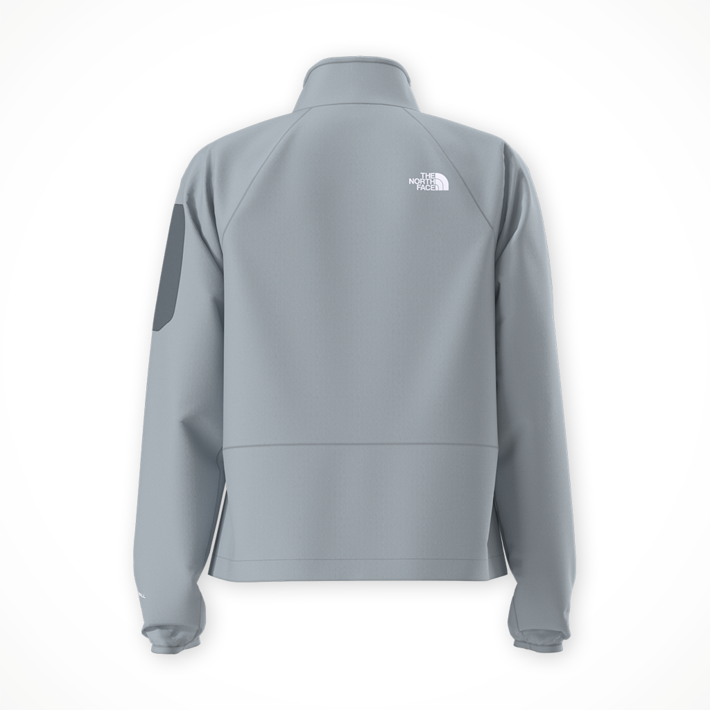 Product image: TNF Tek Approach Jacket Frost Grey Womens 2026, shown from the back.
