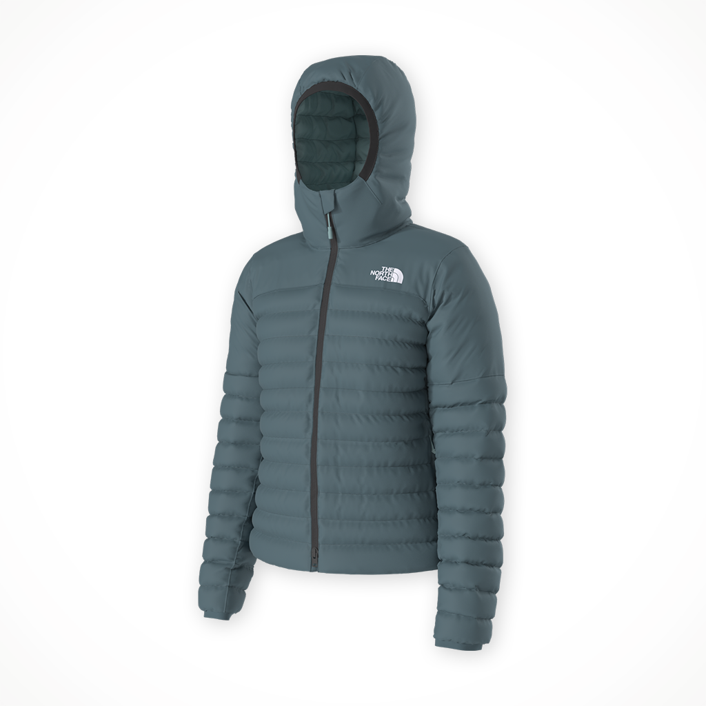 Product image: TNF Terra Peak Hoodie Space 2025 Womens, shown from a three-quarter angled view.