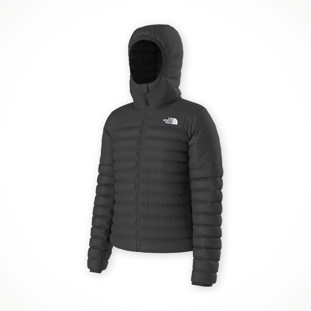 Product image: TNF Terra Peak Hoodie TNF Black 2025 Womens, shown from a three-quarter angled view.