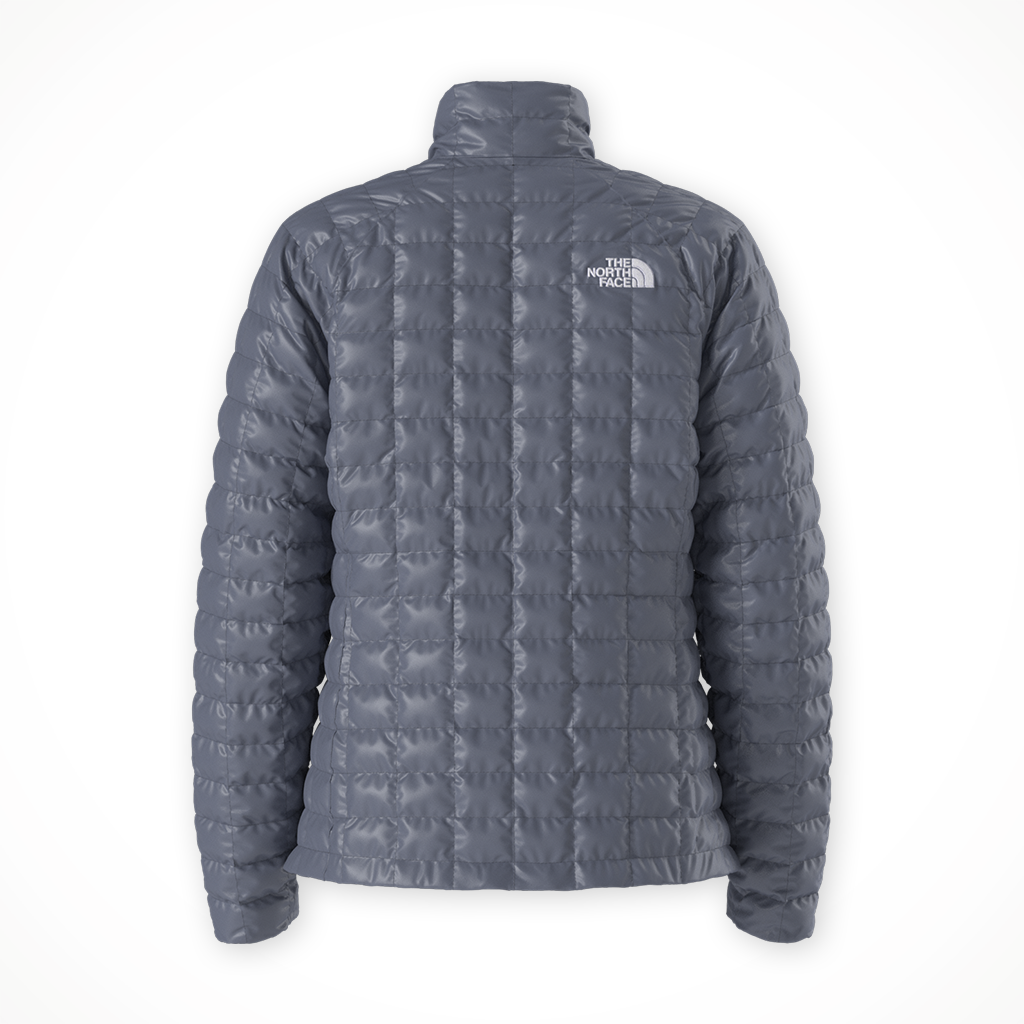 Product image: TNF Thermo Ball Jacket Twilight Galaxy Womens 2025, shown from the back.