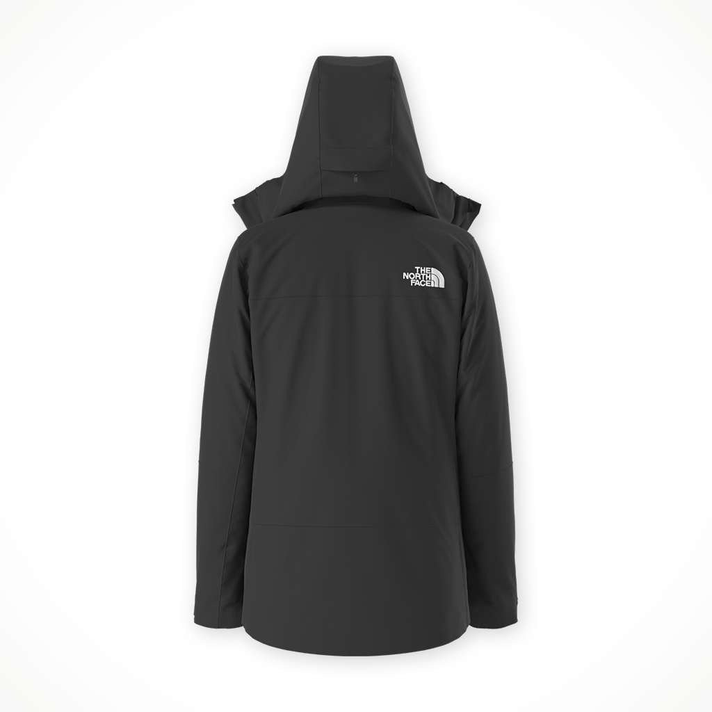Product image: TNF Thermoball Snow Triclimate TNF Black Womens 25, shown from the back.