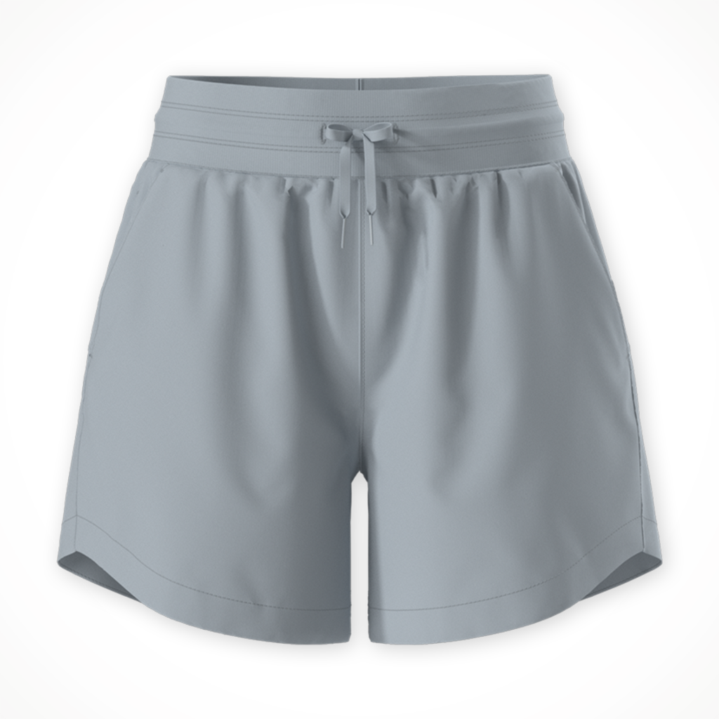 Product image: TNF aphrodite Arise 5 Inch S Hort Frost Grey Womens 2026, shown in primary marketing view.