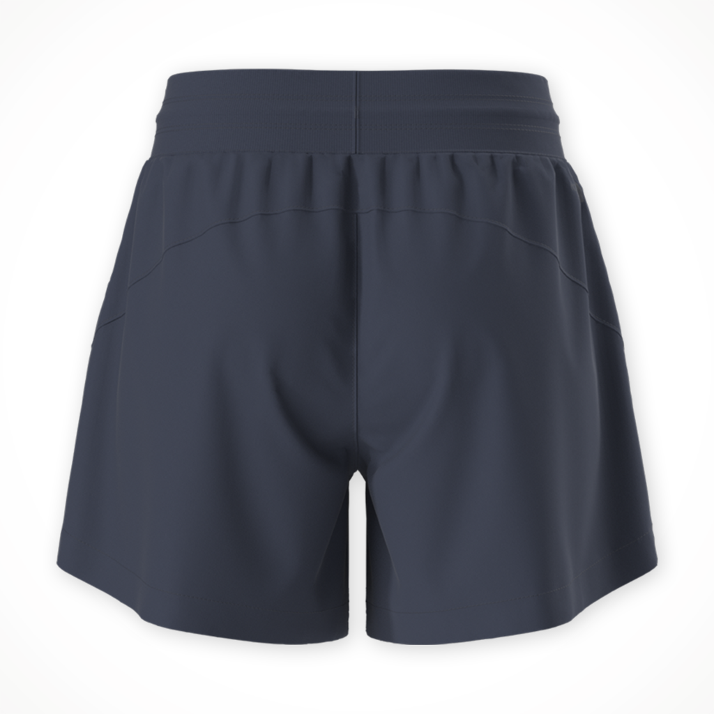 Product image: TNF aphrodite Arise 5 Inch S Hort Summit Navy Womens 2026, shown from the back.