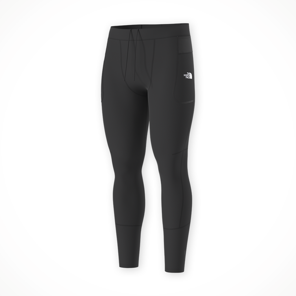 Product image: TNF winter warm pro tights blk mens 25, shown from a three-quarter angled view.