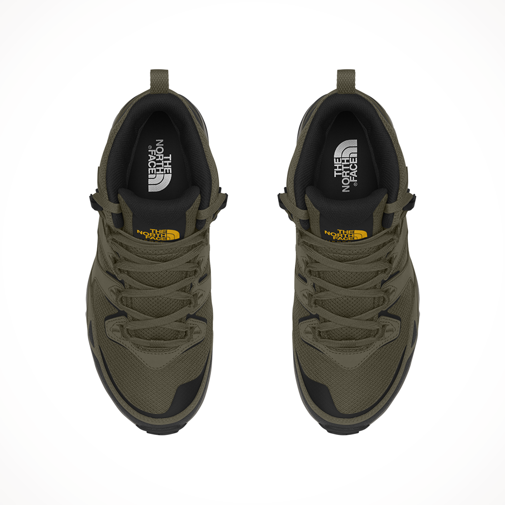 Product image: The North Face Hedgehog 3 Mid WP New Taupe Green TNF Black Mens 2004, shown as a pair.