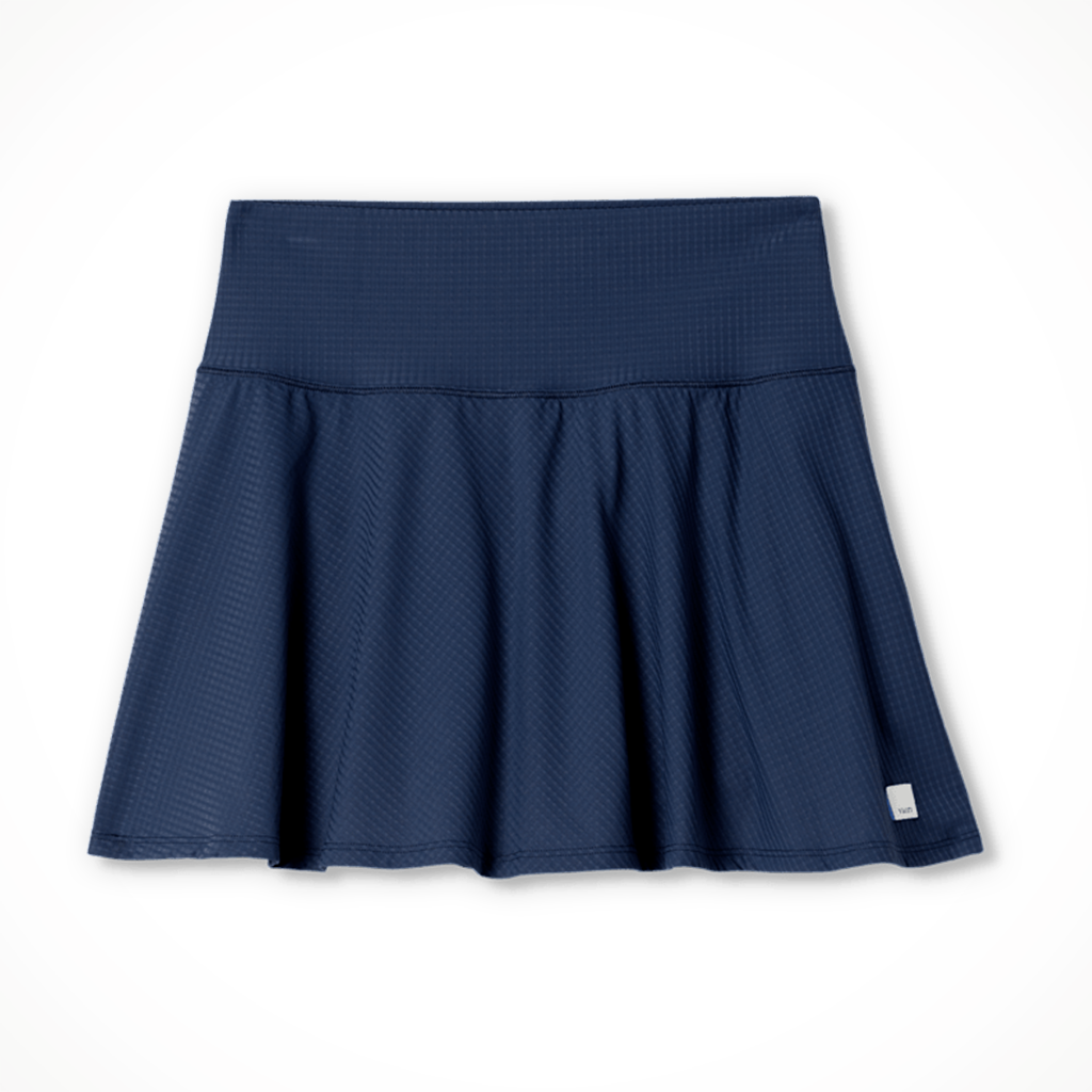 Product image: Vuori Baseline Gingham Skirt Ocean Blue Womens 2026, shown in primary marketing view.