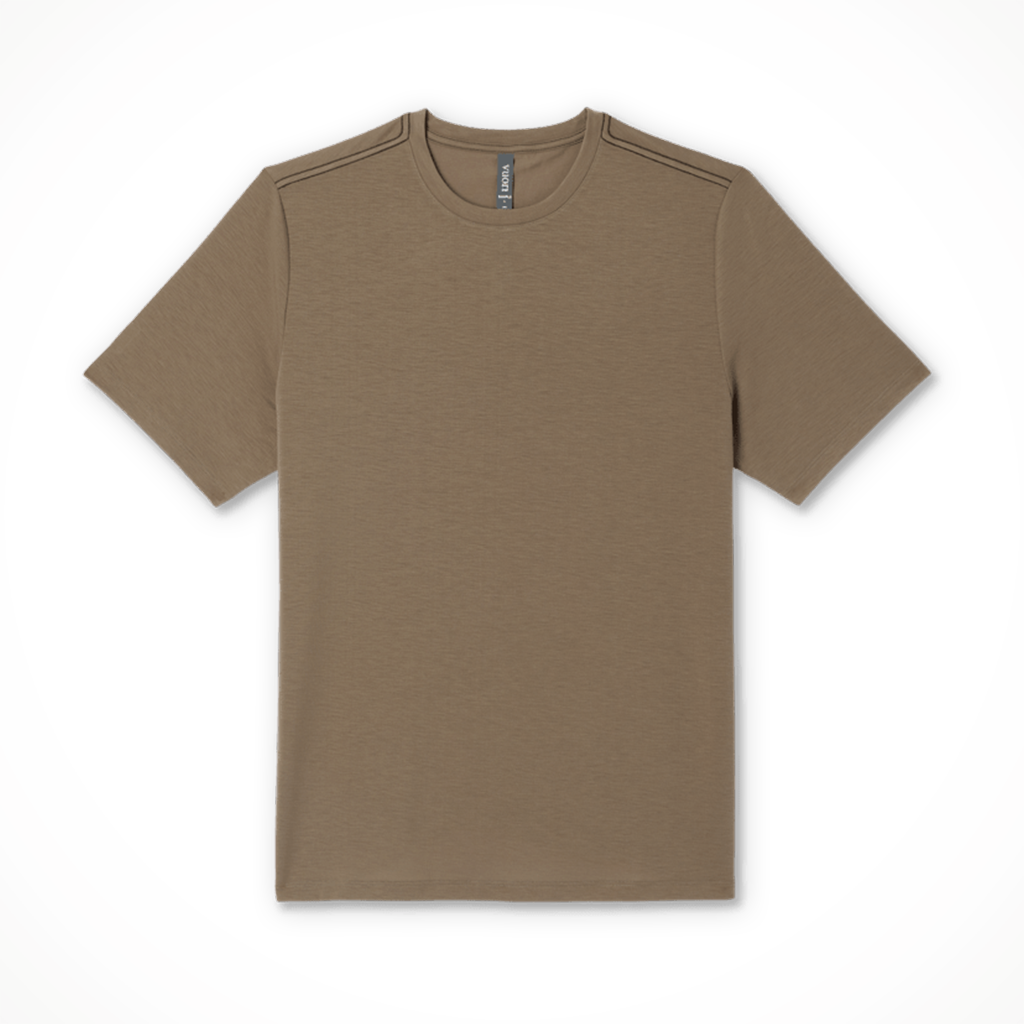 Product image: Vuori Current Tech Tee Peppercorn Mens 2026, shown in primary marketing view.