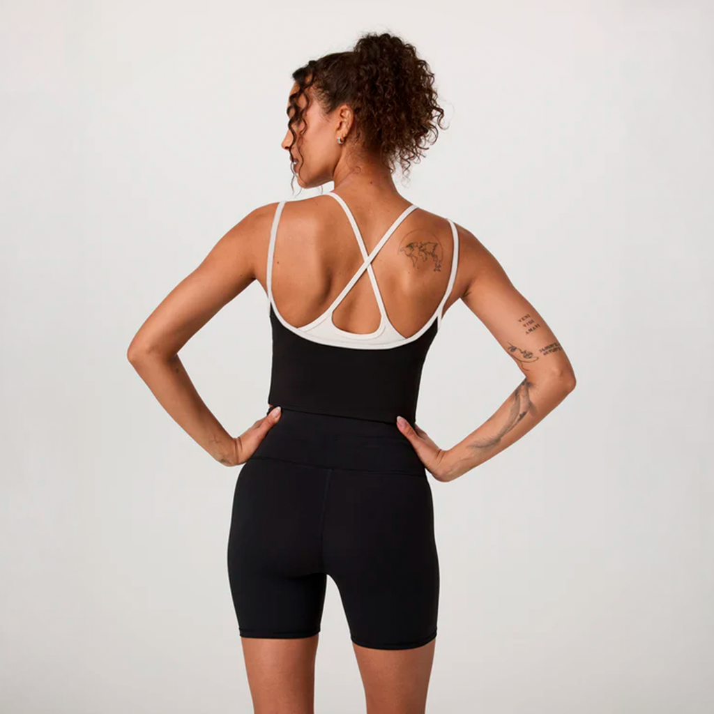 Product image: Vuori Daily Layered Tnk Black womens 2026, shown from the back.
