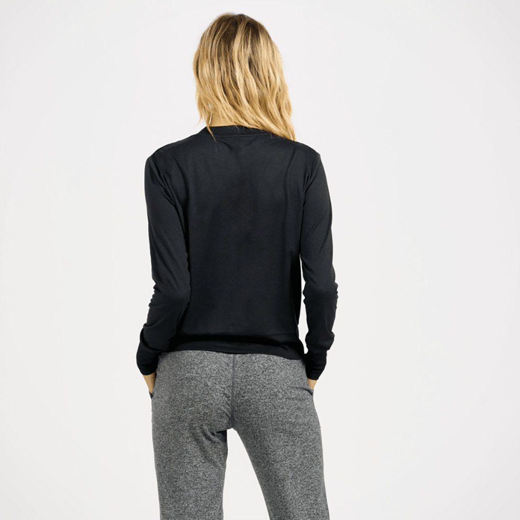 Product image: Vuori Daydream Crew Black Heather Womens 2026 Alt2.
