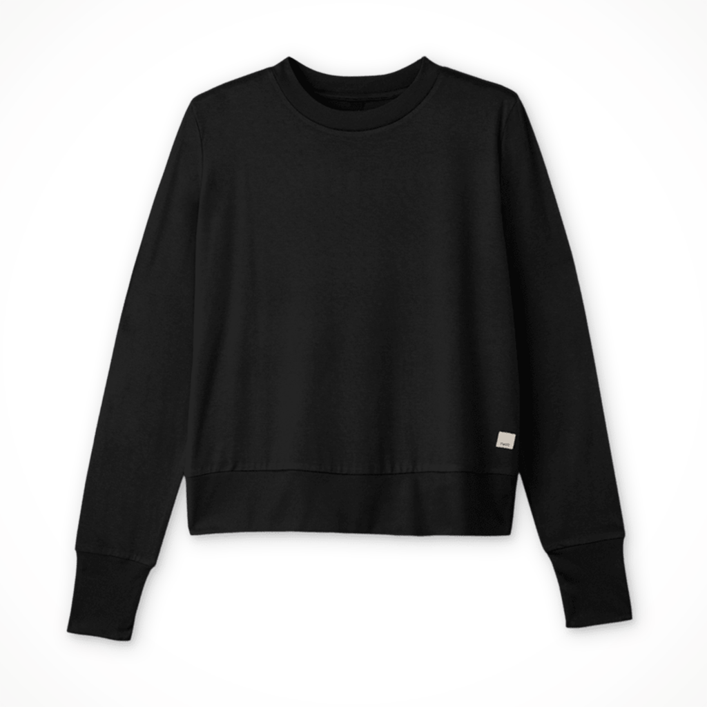 Product image: Vuori Daydream Crew Black Heather Womens 2026, shown in primary marketing view.