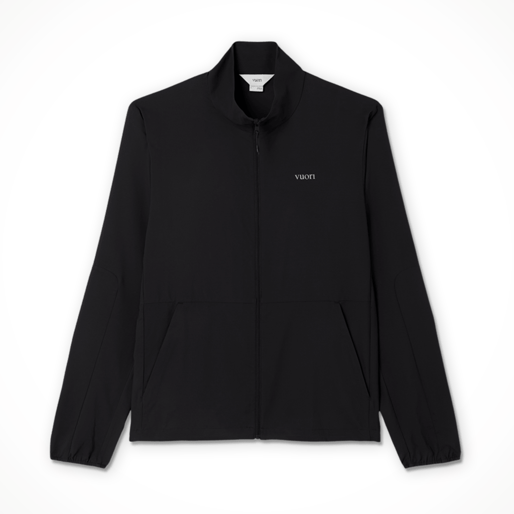 Product image: Vuori Terrain Jacket Black Mens 2026, shown in primary marketing view.