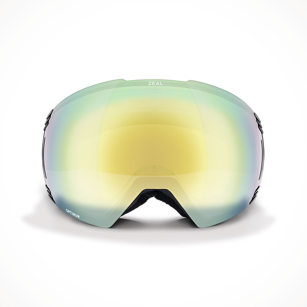 Product image: Zeal Cloudfall XL Dark Night A Lchemy Mirror Sky Blue Mirror Goggle 2025, shown from the front.